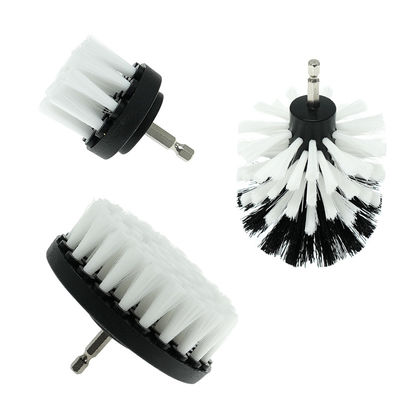 White 2.5inch Drill Scrub Brush Power Scrubbing Brush Drill Attachment For Car Detailing