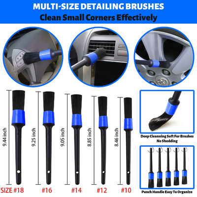 22 Pcs Car Detailing Kit Brushes Set Interior Cleaning With Auto Drill Soft Brush Attachment Sponge Polishing Pads