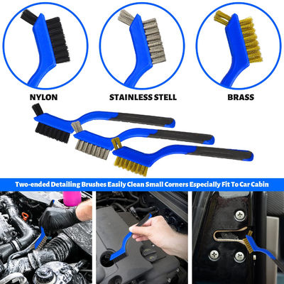 22 Pcs Car Detailing Kit Brushes Set Interior Cleaning With Auto Drill Soft Brush Attachment Sponge Polishing Pads