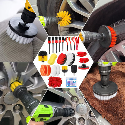 Car Cleaning Tools Set 24 Pcs Auto Detailing Brush Waxing Sponge Washing Interior Exterior