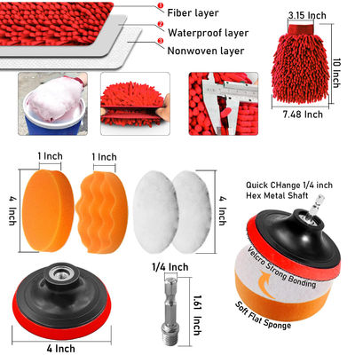 Car Cleaning Tools Set 24 Pcs Auto Detailing Brush Waxing Sponge Washing Interior Exterior