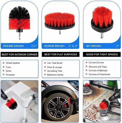 19Pcs Car Detailing Brush Set With Carry Bag All Purpose Clean For Cleaning Interior, Exterior