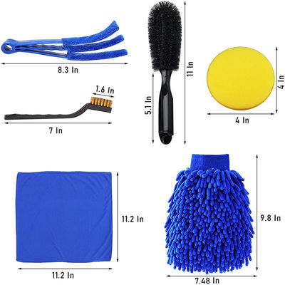 Factory Price 15 PCS Soft Hair Car Brush Detailing Cleaning Auto Tools Set For Clean Vents Dash Trim Wheels