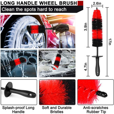 16Pcs Bendable Wheel Brush For Car Alloy Tire Detailing