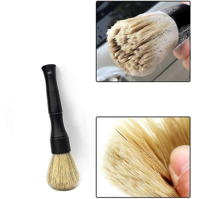 Natural Boar Hair Valeting Car Detailing Brush 2pcs