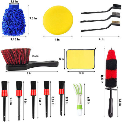12PCS Auto Car Detailing Brush Vent Cleaner Tool Kit For Tire Dashboard Interior Exterior