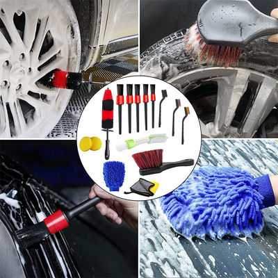 Multifunctional Interior Car Detailing Brush 15PCS Woollywormit Wheel Brush