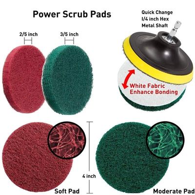 6pcs Drill Cleaning Brush Attachments Sets Power Scrubber For Car Washing Bathroom