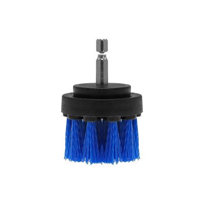 Long Blue Bristle 2 Inch Diameter Medium Stiffness Powered Cleaning For Cordless Drills