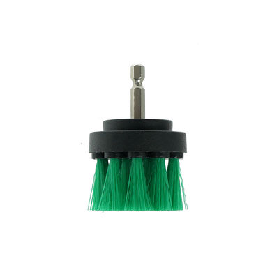 Long Green Bristle 2 Inch Diameter Medium Stiffness Powered Cleaning For Cordless Drills
