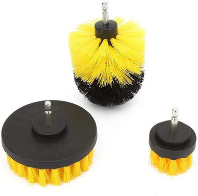 3pcs Yellow Color Drill Brush Kit For Enhanced Cleaning