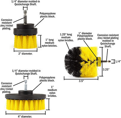 3pcs Drill Brush Set  For Cleaning House And Car