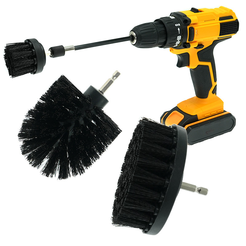 Cordless Drill Brush Brush Attachment Power Scrubber Set 4 piece