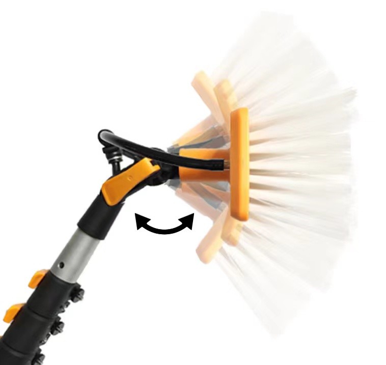 Solar Cleaning Brush For Roof With Dual Use Water Pump / Faucet