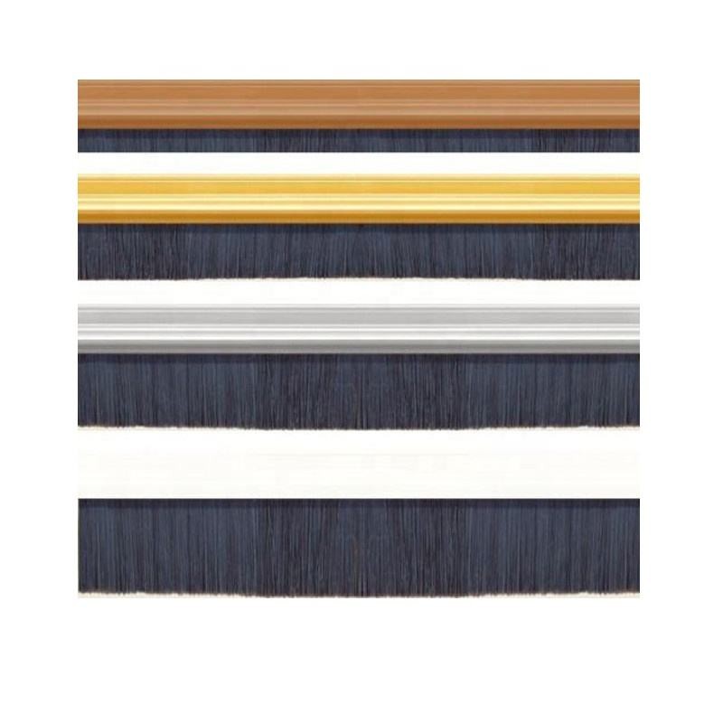 Aluminium Bar Polypropylene Industrial Strip Brush Door Bottom Sealing