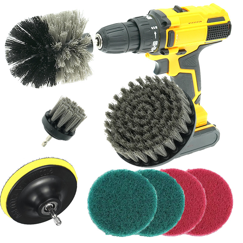 Effortlessly Clean Every Nook / Cranny With Drill Scrub Brush