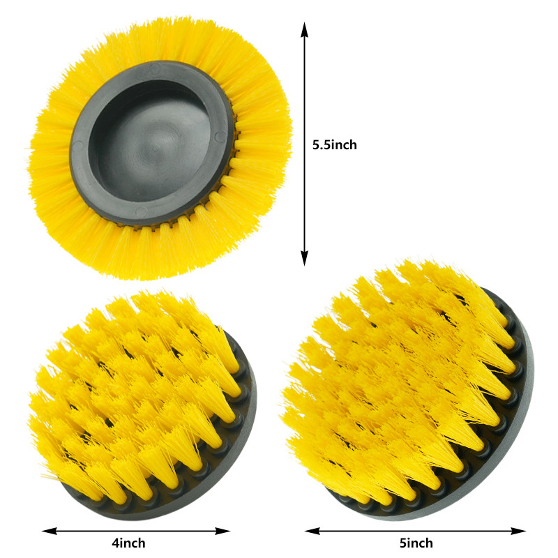 3pcs Middle Brush Hardness Drill Power Scrubber Set With Easy Attachment To Drill