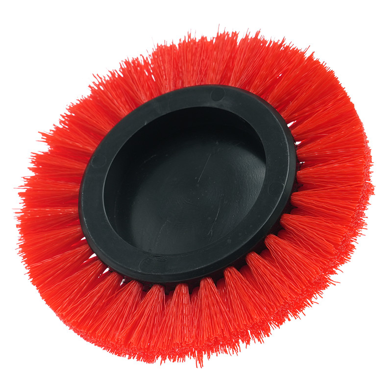 5.5inch Size Red Cordless Drill Scrubber Brush Set With Adjustable Brush Head