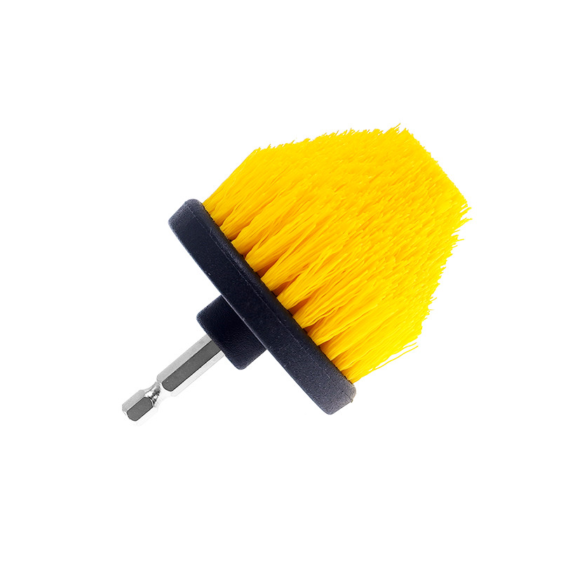 Yellow Color  2.5 inch Pp Material  Brush With Electric Drill Brush For Car Cleaning