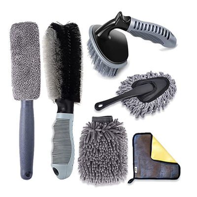 6PC T Type Manual Single Car Detailing Brush Round Head For Tire